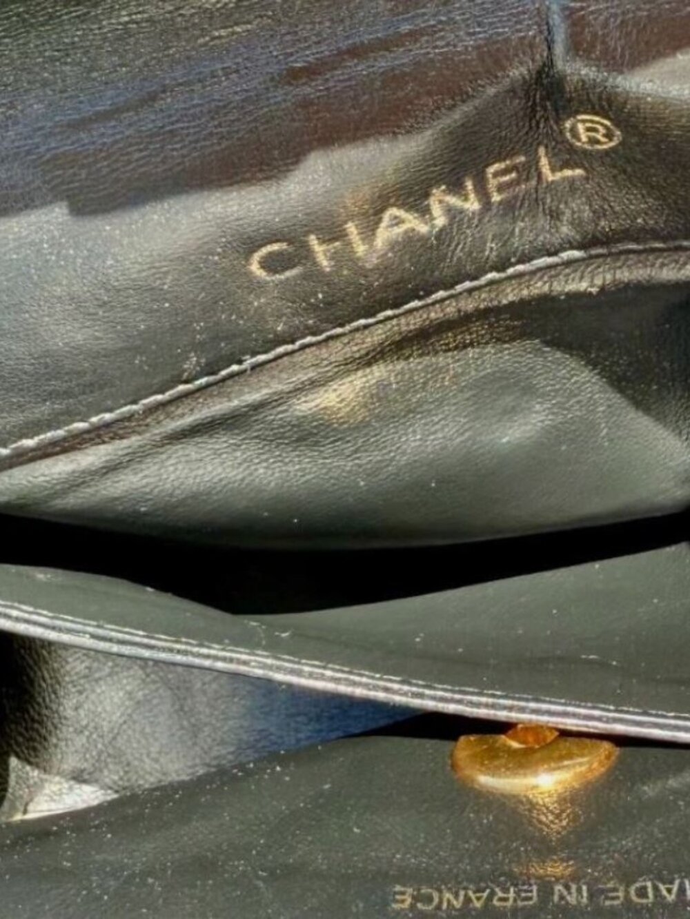Vintage Chanel Black Lambskin Mini Single Flap Handbag - Picture 8 of 13